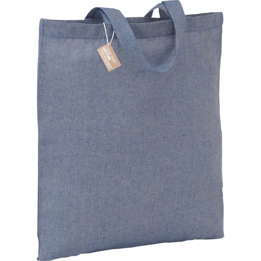 Front and Decorated view of the Recycled 5oz Cotton Twill Tote