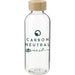 Front and Decorated view of the Sona 22oz RPET Reusable Bottle w/ FSC Bamboo lid