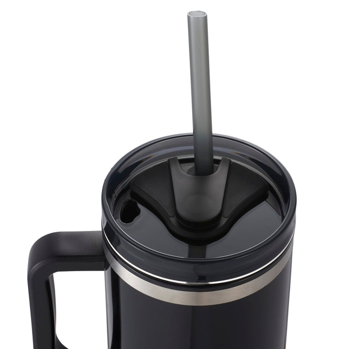 Front and Decorated view of the Thor 40oz Eco-Friendly Straw Tumbler