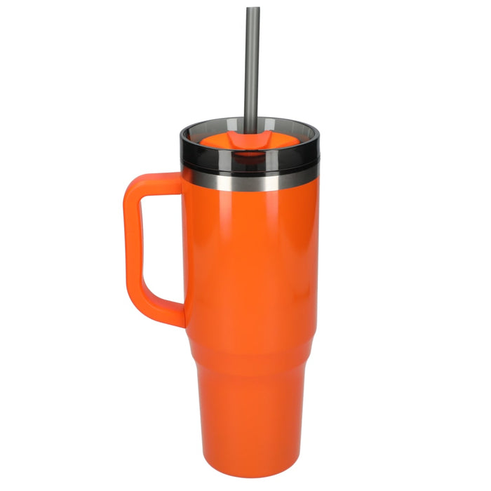 Back and Part Default Image view of the Thor 40oz Eco-Friendly Straw Tumbler