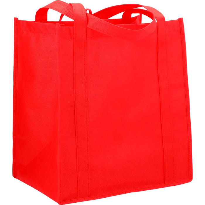 Front and Decorated view of the Little Juno Non-Woven Grocery Tote