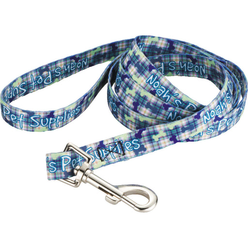 Front and Decorated view of the Full Color 3/4&quot; Wide Premium Pet Leash